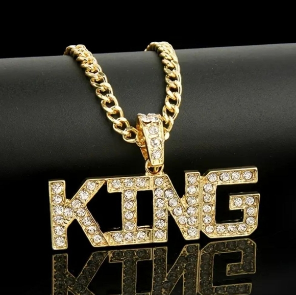 Other - MENS 18K GOLD PLATED KING NECKLACE